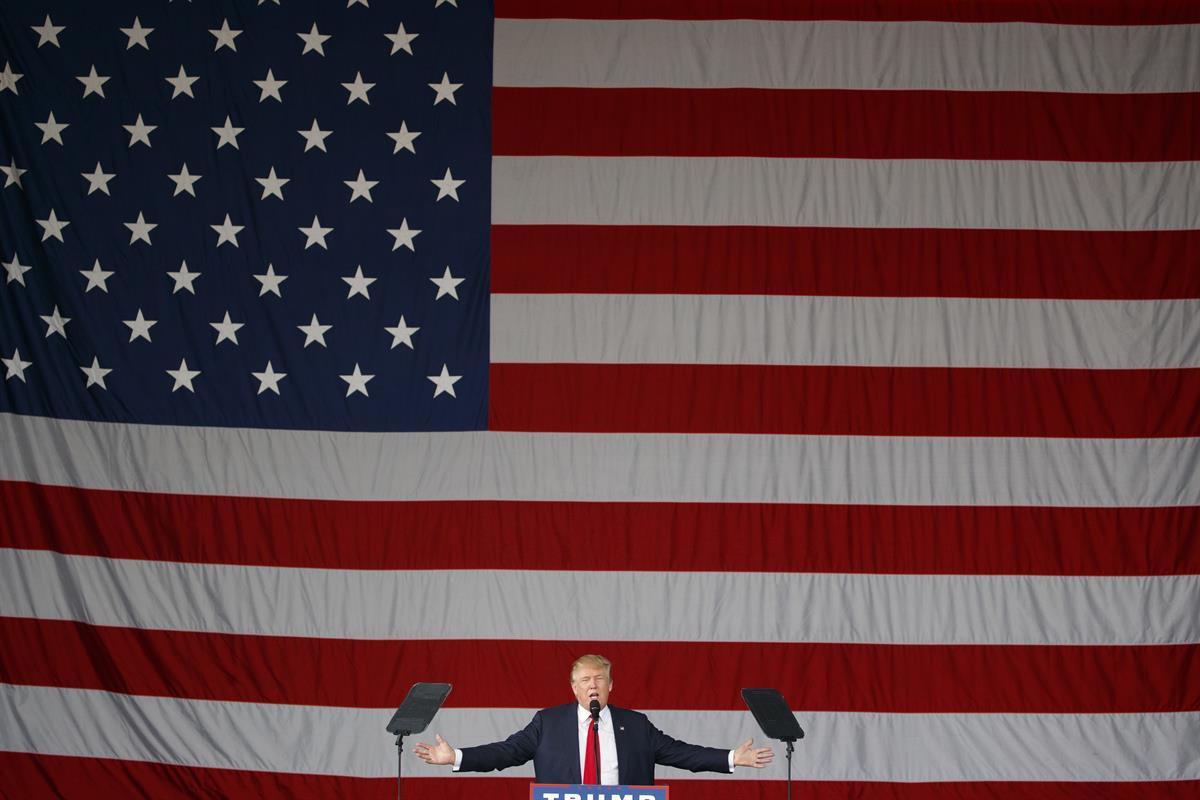 Republican presidential candidate Donald Trump speaks during a campaign rally in St. Augustine, Fla. - Oct. 24, 2016 (AP Photo/ Evan Vucci)