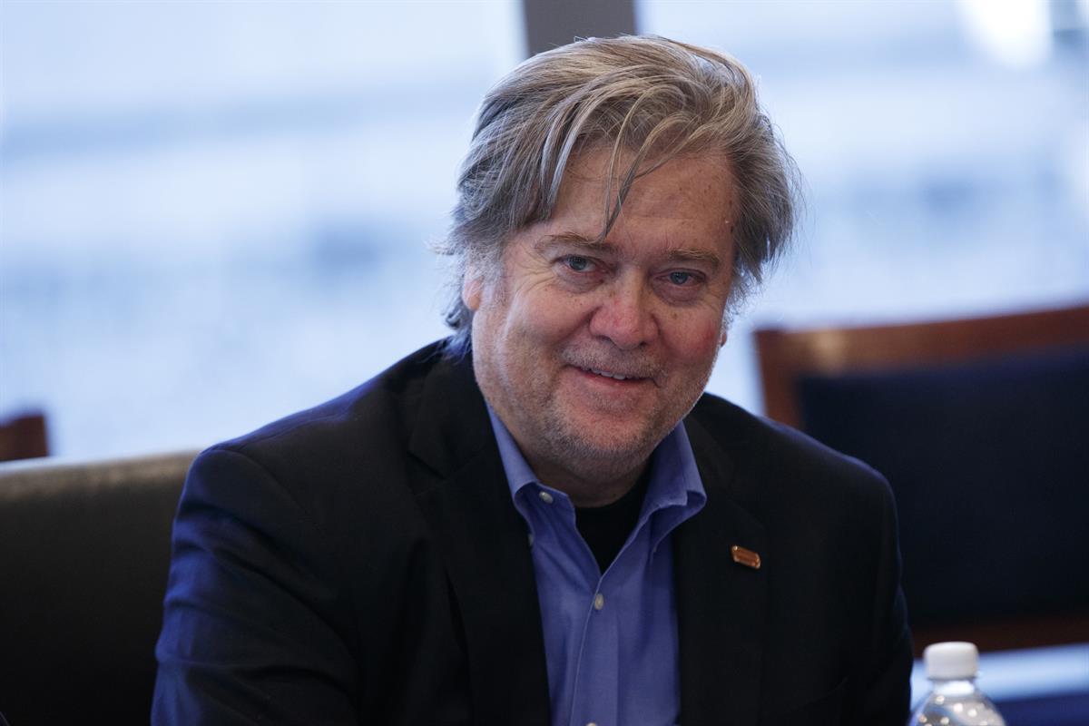 President Trump’s Chief Strategist, Steve Bannon at Trump Tower on Oct. 7, 2016, in New York. (AP Photo/ Evan Vucci)