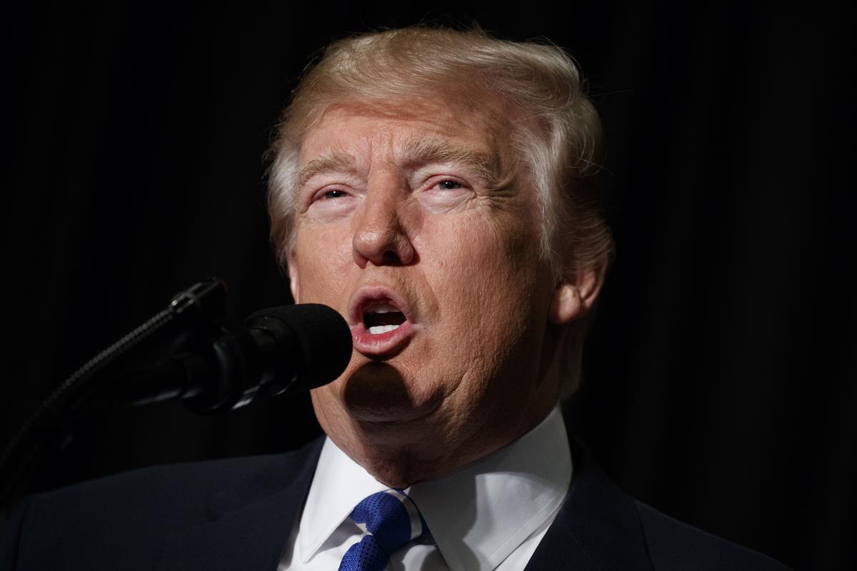 President Donald Trump speaks in Washington, Wednesday, Feb. 8, 2017. AP Photo/Evan Vucci)