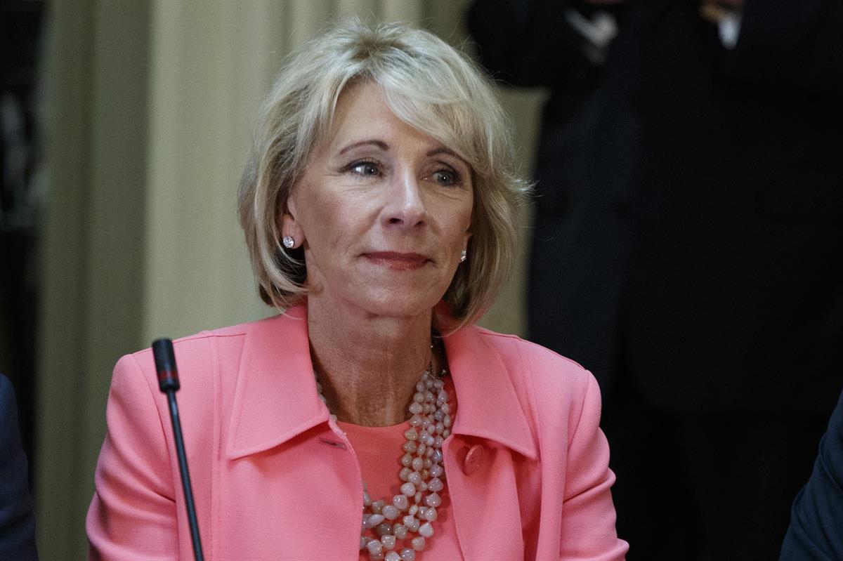 Secretary of Education Betsy DeVos (AP Photo/Evan Vucci)