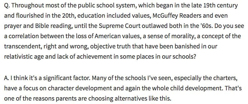 An excerpt from Townhall’s interview with Secretary DeVos