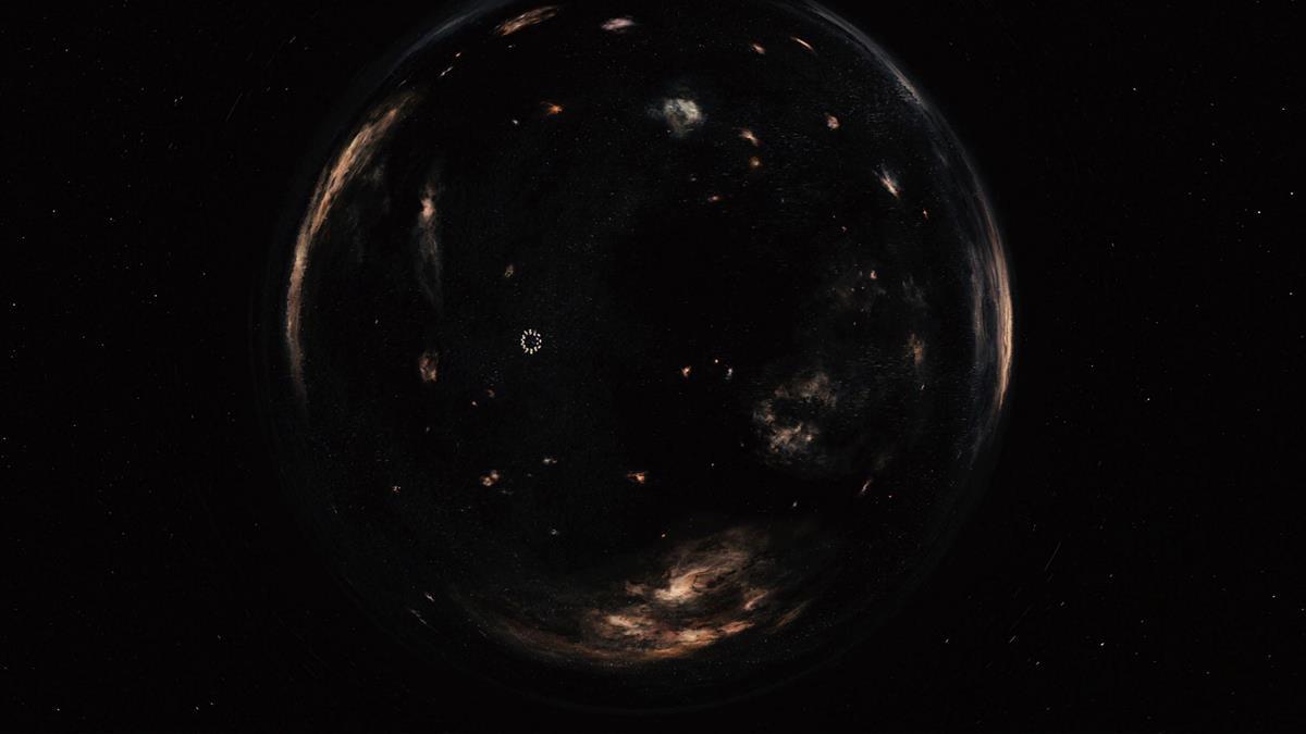 Still of a wormhole from Christopher Nolan’s Interstellar (Warner Bros.)
