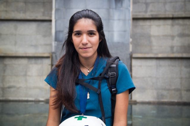Daniella Liendo, second year medical student and leader of Primeros Auxilios UCV (<a href=