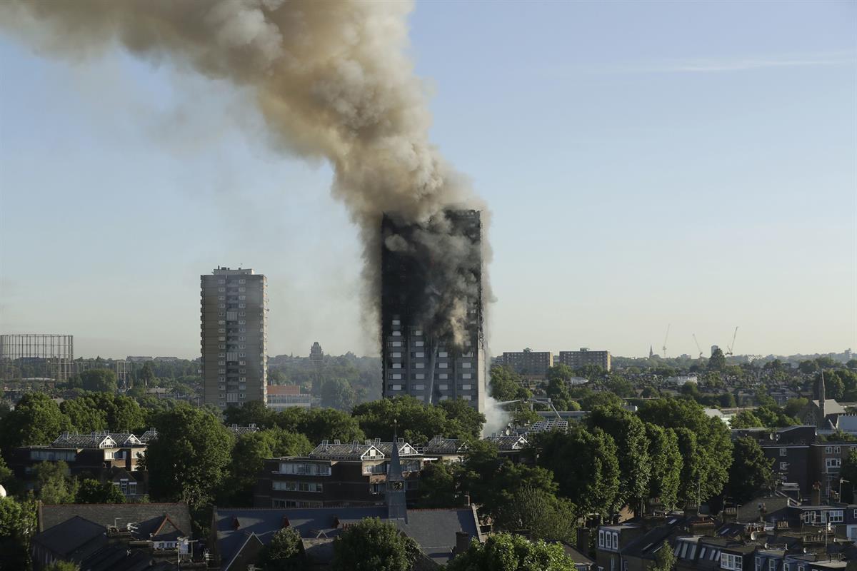 Grenfell Tower, London — Wednesday, June 14, 2017 (AP/Matt Dunham)