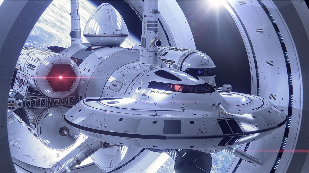 1IXS Enterprise, a proposed warp ship by Harold G. White of NASA Eagleworks (render by Mark Rademaker)