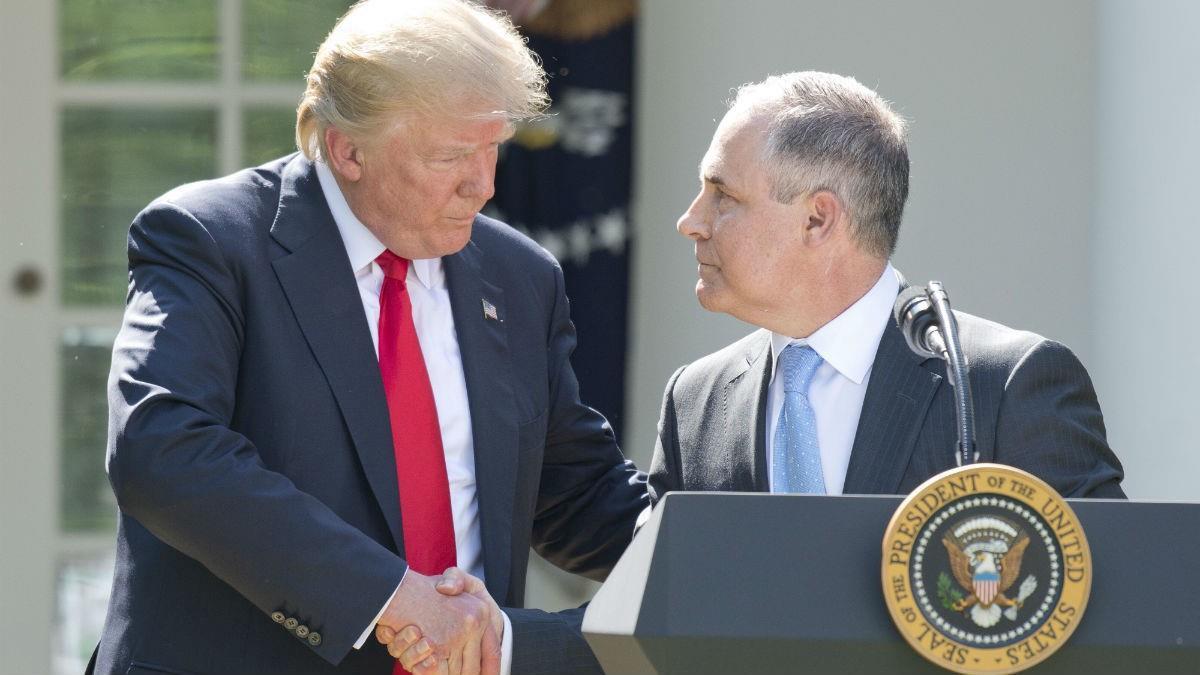President Donald Trump and EPA Chief Scott Pruitt (Conservative Review)