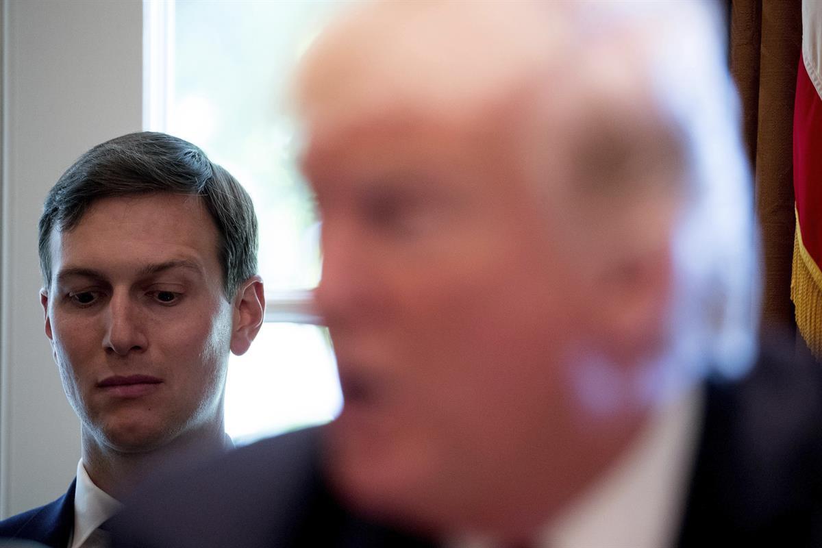 White House Senior Adviser Jared Kushner listens at left as President Donald Trump speaks during a Cabinet meeting — June 12, 2017 (AP Photo/Andrew Harnik)