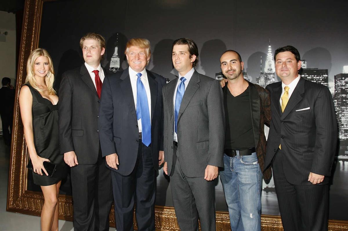 The Trumps with Alex Sapir and Julius Schwarz of the Bayrock Group. (Mark Von Holden/WireImage)