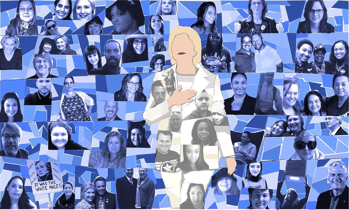A collage of some of the Clinton voters who chose to share their photos with us (Rantt News/Maddie Anderson)
