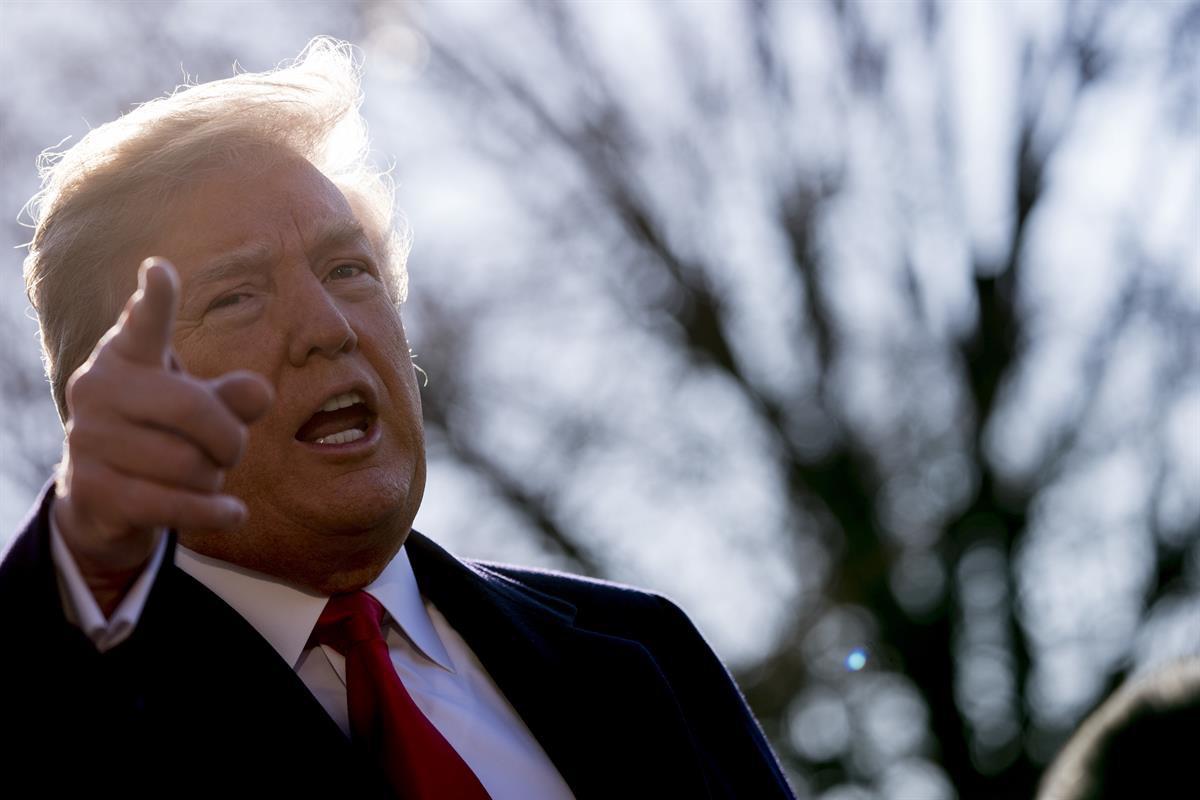 President Donald Trump speaks to reporters before boarding Marine One on the South Lawn of the White House in Washington — Tuesday, March 13, 2018 (AP Photo/Andrew Harnik)