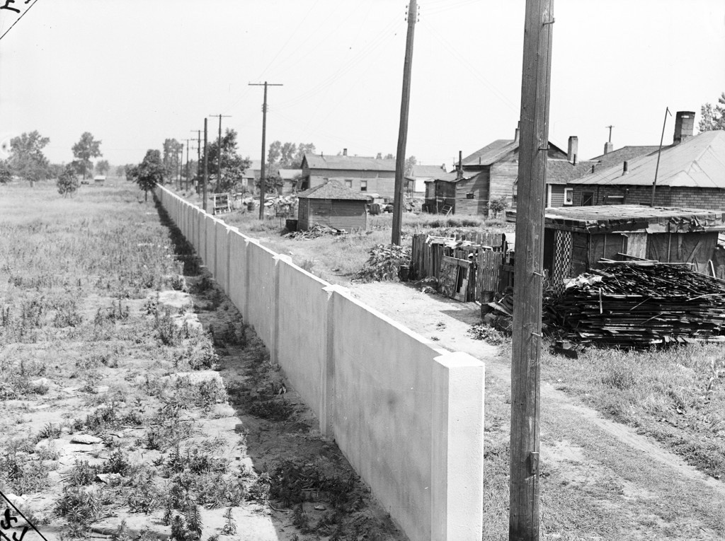 The view, circa 1950, along 8 Mile Road made famous by Eminem. He lived on the better side (Credit: Walter P. Reuther Library, Wayne State University)